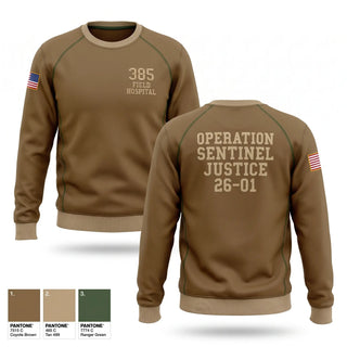 Crew Neck Sweatshirt, 385 Field Hospital, Army, Teamtime, Team time, sublimation, custom sports apparel, team uniforms, spirit wear, spiritwear, sports uniforms, custom shirts, team store, custom team store, fundraiser sports, apparel fundraiser