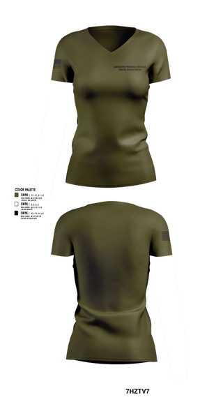 Womens Short Sleeve Vneck Shirt, Aberdeen Proving Ground Police Department, Police, Teamtime, Team time, sublimation, custom sports apparel, team uniforms, spirit wear, spiritwear, sports uniforms, custom shirts, team store, custom team store, fundraiser sports, apparel fundraiser