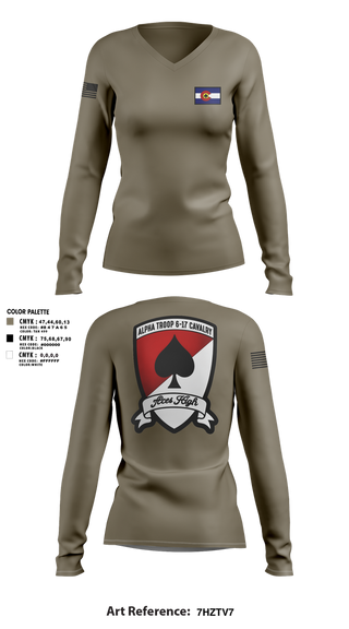 Womens Long Sleeve Vneck Shirt, A-TRP 6-17 ACS, , Teamtime, Team time, sublimation, custom sports apparel, team uniforms, spirit wear, spiritwear, sports uniforms, custom shirts, team store, custom team store, fundraiser sports, apparel fundraiser