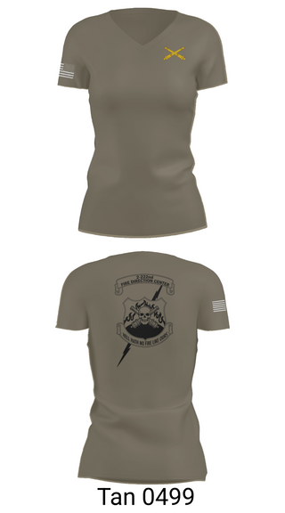 Womens Short Sleeve Vneck Shirt, 2-222 FA, Army, Teamtime, Team time, sublimation, custom sports apparel, team uniforms, spirit wear, spiritwear, sports uniforms, custom shirts, team store, custom team store, fundraiser sports, apparel fundraiser