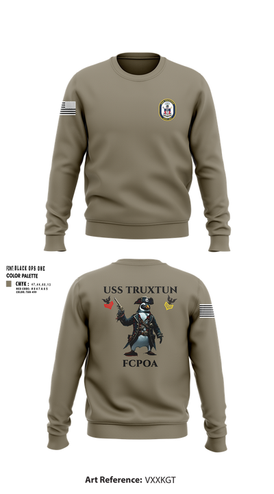 USS TRUXTUN DDG 103 86868328 Crew Neck Sweatshirt - 120