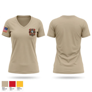 Womens Short Sleeve Vneck Shirt, Milwaukee Fire Department Training Division, Fire Department, Teamtime, Team time, sublimation, custom sports apparel, team uniforms, spirit wear, spiritwear, sports uniforms, custom shirts, team store, custom team store, fundraiser sports, apparel fundraiser