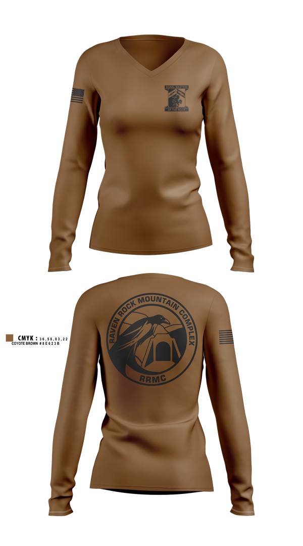 Womens Long Sleeve Vneck Shirt, 114th signal battalion, Army, Teamtime, Team time, sublimation, custom sports apparel, team uniforms, spirit wear, spiritwear, sports uniforms, custom shirts, team store, custom team store, fundraiser sports, apparel fundraiser