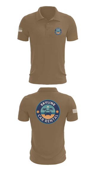 Short Sleeve Performance Polo, Skyline Car Rental, Men's Basketball, Teamtime, Team time, sublimation, custom sports apparel, team uniforms, spirit wear, spiritwear, sports uniforms, custom shirts, team store, custom team store, fundraiser sports, apparel fundraiser