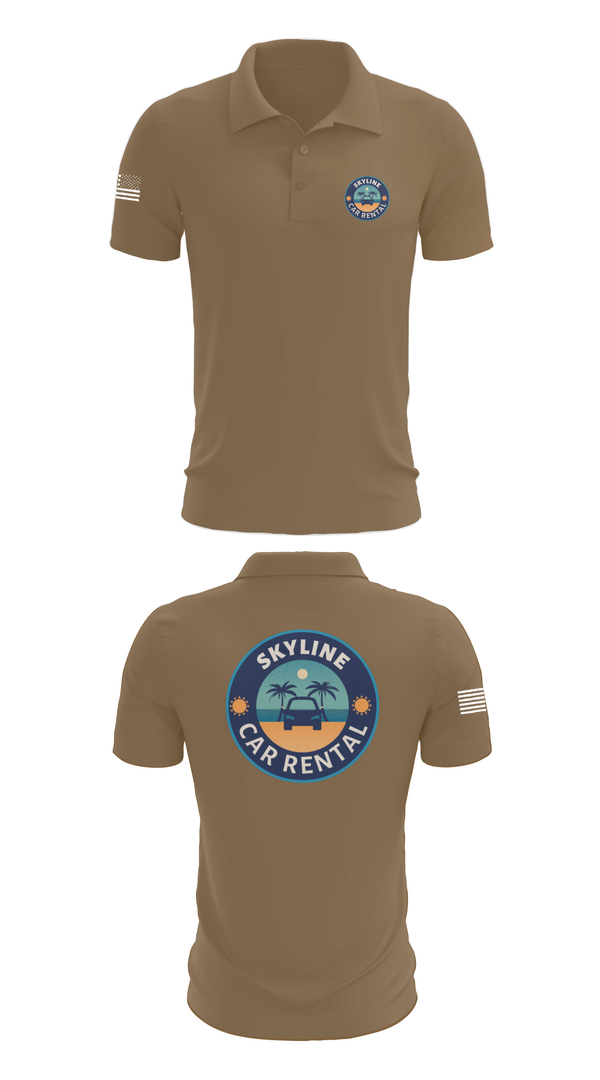 Short Sleeve Performance Polo, Skyline Car Rental, Men's Basketball, Teamtime, Team time, sublimation, custom sports apparel, team uniforms, spirit wear, spiritwear, sports uniforms, custom shirts, team store, custom team store, fundraiser sports, apparel fundraiser