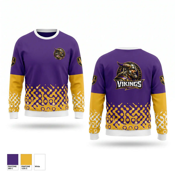 Crew Neck Sweatshirt, Tarboro High Vikings, , Teamtime, Team time, sublimation, custom sports apparel, team uniforms, spirit wear, spiritwear, sports uniforms, custom shirts, team store, custom team store, fundraiser sports, apparel fundraiser