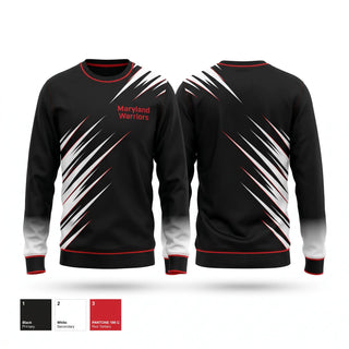 Crew Neck Sweatshirt, Maryland Warriors, Track & Field, Teamtime, Team time, sublimation, custom sports apparel, team uniforms, spirit wear, spiritwear, sports uniforms, custom shirts, team store, custom team store, fundraiser sports, apparel fundraiser