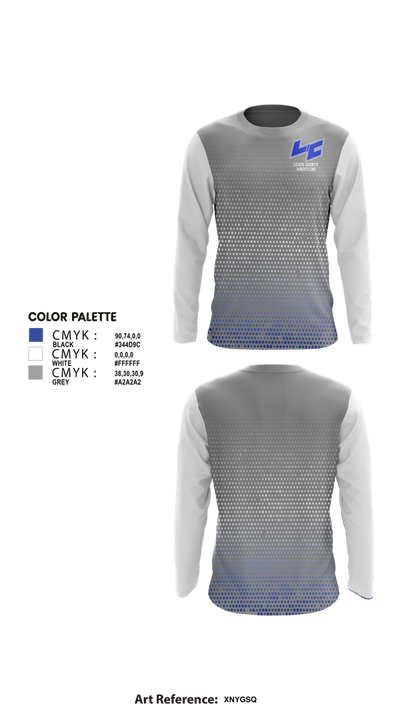 Lewis County High School Wrestling 76376643 Long Sleeve Performance Shirt 2