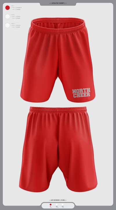 North Attleborough High School Cheer 88392583 Athletic Shorts With Pockets - 3