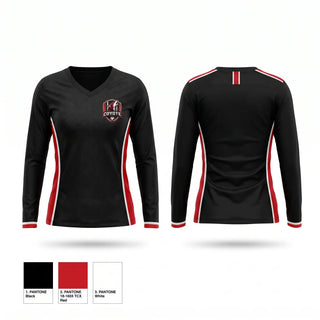 Womens Long Sleeve Vneck Shirt, Los Coyotes, Men's Soccer, Teamtime, Team time, sublimation, custom sports apparel, team uniforms, spirit wear, spiritwear, sports uniforms, custom shirts, team store, custom team store, fundraiser sports, apparel fundraiser
