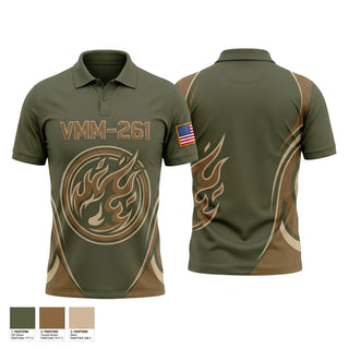 Short Sleeve Performance Polo, Vmm-261, Marines, Teamtime, Team time, sublimation, custom sports apparel, team uniforms, spirit wear, spiritwear, sports uniforms, custom shirts, team store, custom team store, fundraiser sports, apparel fundraiser