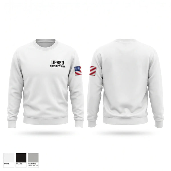 Crew Neck Sweatshirt, UPSEU COPS DIVISION, Police, Teamtime, Team time, sublimation, custom sports apparel, team uniforms, spirit wear, spiritwear, sports uniforms, custom shirts, team store, custom team store, fundraiser sports, apparel fundraiser