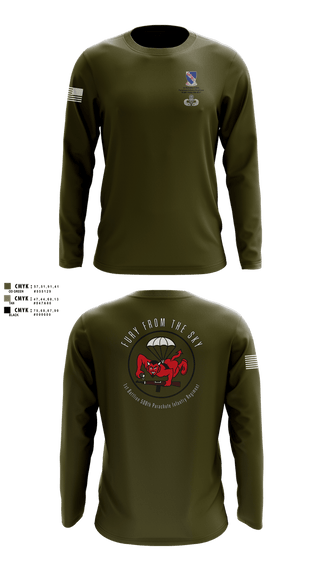 Long Sleeve Performance Shirt, CCo, 1-508PIR (OG), Army, Teamtime, Team time, sublimation, custom sports apparel, team uniforms, spirit wear, spiritwear, sports uniforms, custom shirts, team store, custom team store, fundraiser sports, apparel fundraiser