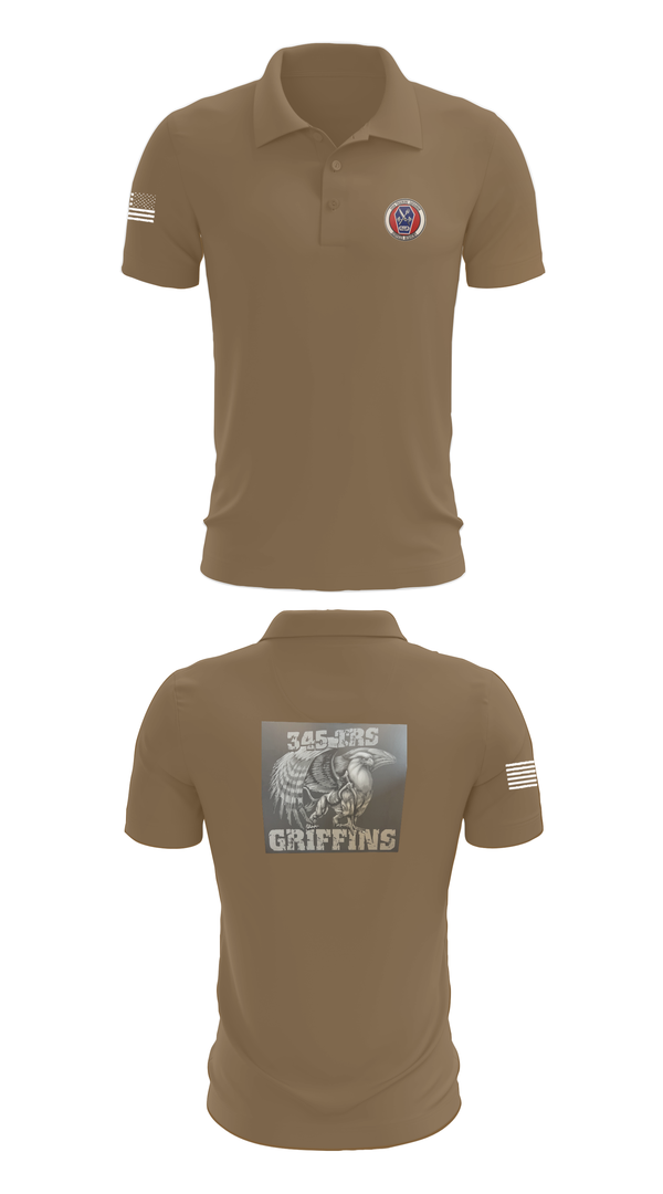 Short Sleeve Performance Polo, 345th TRS, , Teamtime, Team time, sublimation, custom sports apparel, team uniforms, spirit wear, spiritwear, sports uniforms, custom shirts, team store, custom team store, fundraiser sports, apparel fundraiser