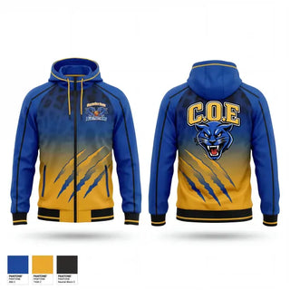 Windbreaker, C.O.E Blue Panthers, Men's Basketball, Teamtime, Team time, sublimation, custom sports apparel, team uniforms, spirit wear, spiritwear, sports uniforms, custom shirts, team store, custom team store, fundraiser sports, apparel fundraiser