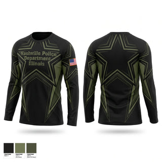 Long Sleeve Performance Shirt, Nashville Police Department, Illinois, Police, Teamtime, Team time, sublimation, custom sports apparel, team uniforms, spirit wear, spiritwear, sports uniforms, custom shirts, team store, custom team store, fundraiser sports, apparel fundraiser