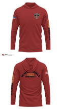 White Shield Fire Department Long Sleeve Hooded Sun Shirt - 4