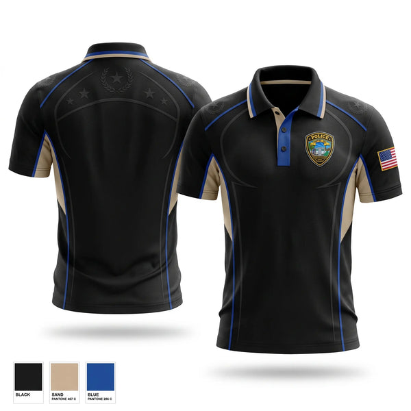 Short Sleeve Performance Polo, Port St. Joe Police Department, Police, Teamtime, Team time, sublimation, custom sports apparel, team uniforms, spirit wear, spiritwear, sports uniforms, custom shirts, team store, custom team store, fundraiser sports, apparel fundraiser
