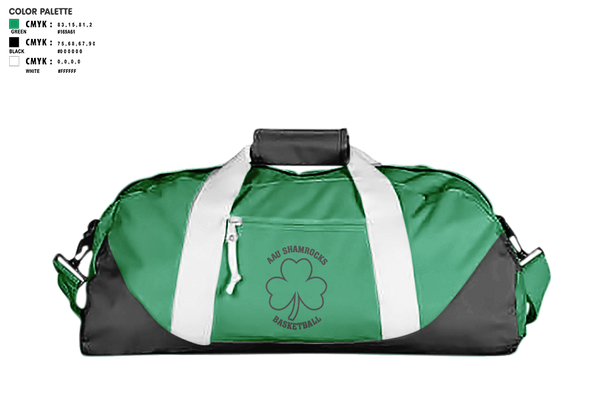 Duffle Bag, Shamrocks, Women's Basketball, Teamtime, Team time, sublimation, custom sports apparel, team uniforms, spirit wear, spiritwear, sports uniforms, custom shirts, team store, custom team store, fundraiser sports, apparel fundraiser