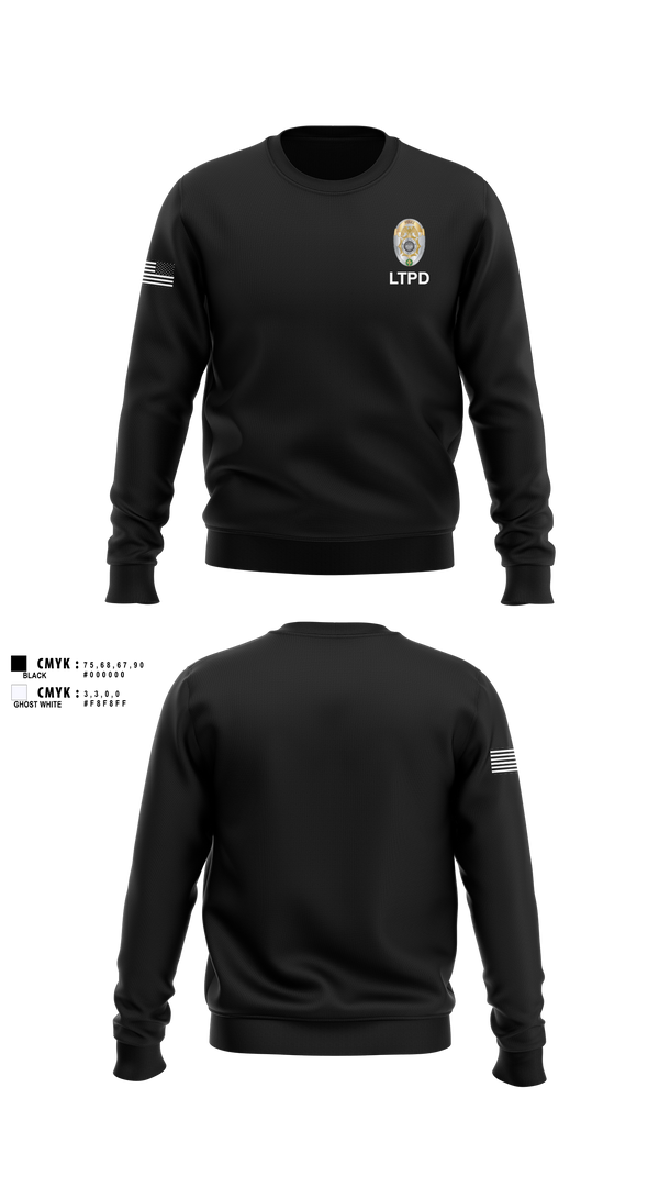 Crew Neck Sweatshirt, Lone Tree Police Department, Police, Teamtime, Team time, sublimation, custom sports apparel, team uniforms, spirit wear, spiritwear, sports uniforms, custom shirts, team store, custom team store, fundraiser sports, apparel fundraiser