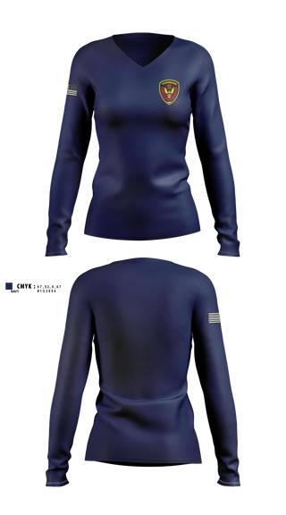 Womens Long Sleeve Vneck Shirt, Vicksburg Police Department, Police, Teamtime, Team time, sublimation, custom sports apparel, team uniforms, spirit wear, spiritwear, sports uniforms, custom shirts, team store, custom team store, fundraiser sports, apparel fundraiser