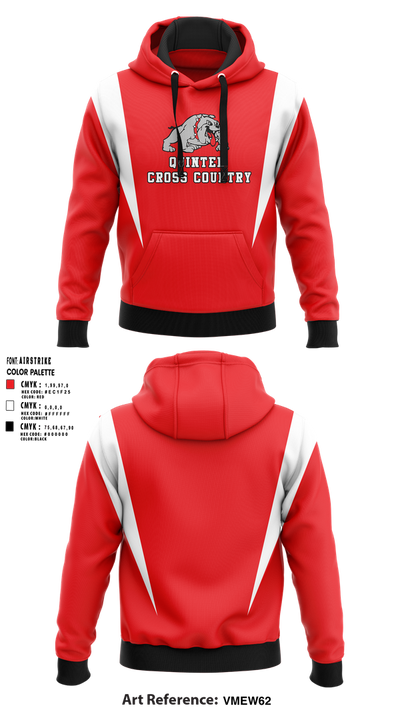Quinter High School Cross Country 91524533 Hoodie - 1