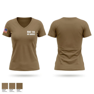 Womens Short Sleeve Vneck Shirt, HHC 1-10 AB HAVOC, Army, Teamtime, Team time, sublimation, custom sports apparel, team uniforms, spirit wear, spiritwear, sports uniforms, custom shirts, team store, custom team store, fundraiser sports, apparel fundraiser