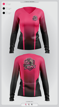 Fairfax Lions 7136956 Women's Long Sleeve V-neck Shirt - 2