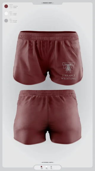 Womens Shorts, Torrance Wrestling, Wrestling, Teamtime, Team time, sublimation, custom sports apparel, team uniforms, spirit wear, spiritwear, sports uniforms, custom shirts, team store, custom team store, fundraiser sports, apparel fundraiser
