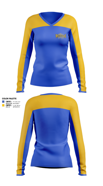 Richwoods Cheer Women's Long Sleeve V-neck Shirt - 2 (1)