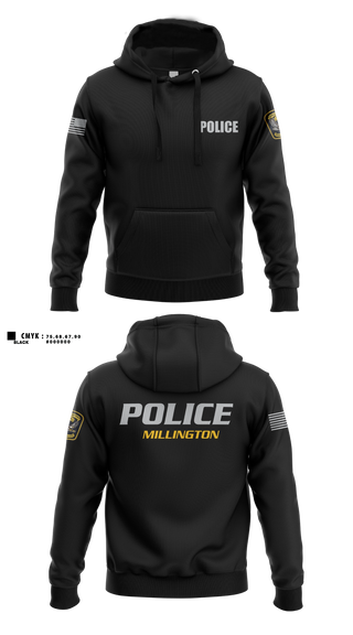 Hoodie, Millington Police Department, Police, Teamtime, Team time, sublimation, custom sports apparel, team uniforms, spirit wear, spiritwear, sports uniforms, custom shirts, team store, custom team store, fundraiser sports, apparel fundraiser