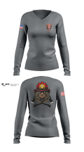 Stewart County Fire Rescue 94436741 Women's Long Sleeve V-neck Shirt - 3