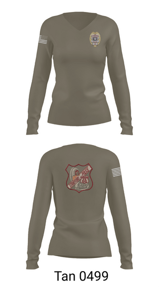 Womens Long Sleeve Vneck Shirt, Strafford Police Department, Police, Teamtime, Team time, sublimation, custom sports apparel, team uniforms, spirit wear, spiritwear, sports uniforms, custom shirts, team store, custom team store, fundraiser sports, apparel fundraiser