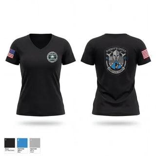 Womens Short Sleeve Vneck Shirt, Currituck county, Police, Teamtime, Team time, sublimation, custom sports apparel, team uniforms, spirit wear, spiritwear, sports uniforms, custom shirts, team store, custom team store, fundraiser sports, apparel fundraiser