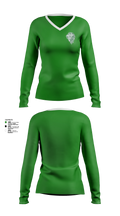 Bassick High School Women's Long Sleeve V-neck Shirt - 3