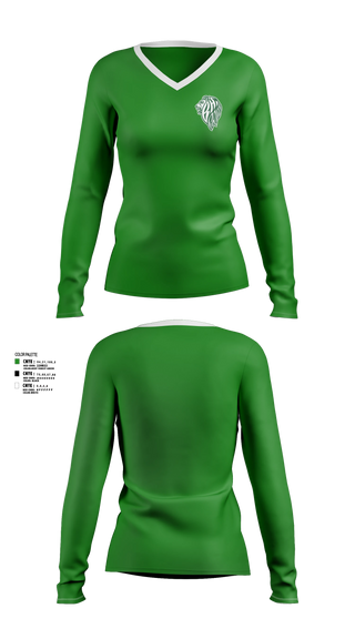 Womens Long Sleeve Vneck Shirt, Bassick High School, Men's Basketball, Teamtime, Team time, sublimation, custom sports apparel, team uniforms, spirit wear, spiritwear, sports uniforms, custom shirts, team store, custom team store, fundraiser sports, apparel fundraiser