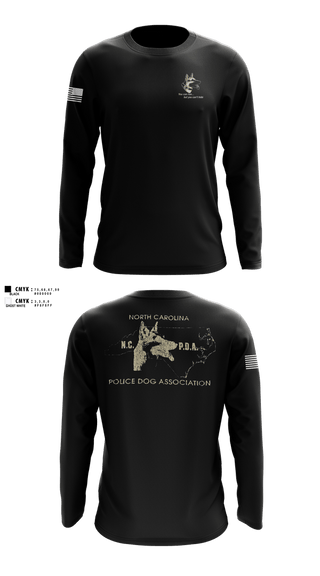 Long Sleeve Performance Shirt, North Carolina Police Dog Association, Police, Teamtime, Team time, sublimation, custom sports apparel, team uniforms, spirit wear, spiritwear, sports uniforms, custom shirts, team store, custom team store, fundraiser sports, apparel fundraiser