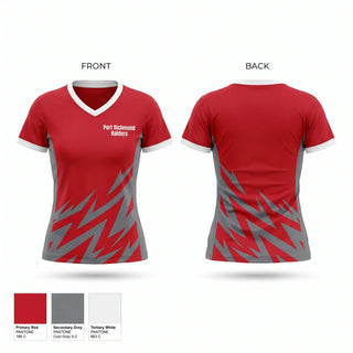 Womens Short Sleeve Vneck Shirt, Port Richmond Raiders, Men's Soccer, Teamtime, Team time, sublimation, custom sports apparel, team uniforms, spirit wear, spiritwear, sports uniforms, custom shirts, team store, custom team store, fundraiser sports, apparel fundraiser