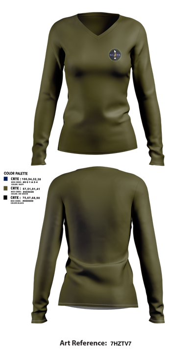 MCPD Albany. 69051575 Women's Long Sleeve V-neck Shirt - 4