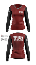 Viking battalion 96952479 Women's Long Sleeve V-neck Shirt - 100