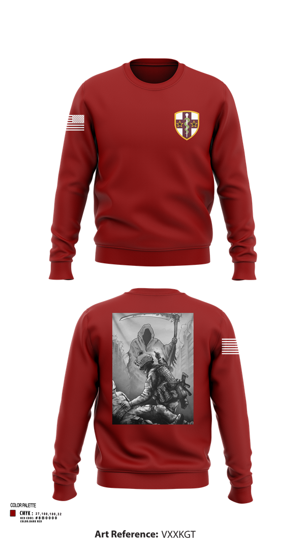 Crew Neck Sweatshirt, 7455th MORU, , Teamtime, Team time, sublimation, custom sports apparel, team uniforms, spirit wear, spiritwear, sports uniforms, custom shirts, team store, custom team store, fundraiser sports, apparel fundraiser