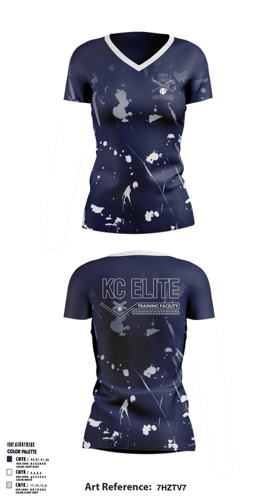 KC Elite 82494190 Women's Short Sleeve V-neck Shirt - 1