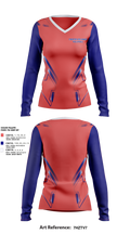 Frontier Red Hawks 40664467 Women's Long Sleeve V-neck Shirt - 1