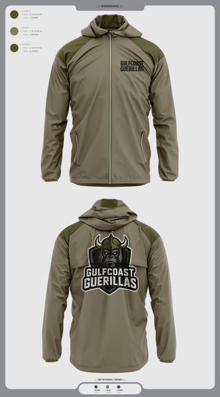 Windbreaker, Gulfcoast Guerillas, , Teamtime, Team time, sublimation, custom sports apparel, team uniforms, spirit wear, spiritwear, sports uniforms, custom shirts, team store, custom team store, fundraiser sports, apparel fundraiser