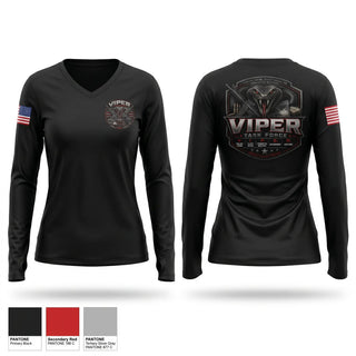 Womens Long Sleeve Vneck Shirt, VIPER Task Force, Police, Teamtime, Team time, sublimation, custom sports apparel, team uniforms, spirit wear, spiritwear, sports uniforms, custom shirts, team store, custom team store, fundraiser sports, apparel fundraiser
