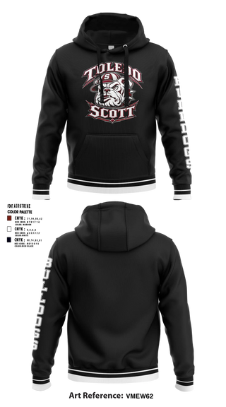 Hoodie, Toledo Scott Bulldogs, Men's Basketball, Teamtime, Team time, sublimation, custom sports apparel, team uniforms, spirit wear, spiritwear, sports uniforms, custom shirts, team store, custom team store, fundraiser sports, apparel fundraiser