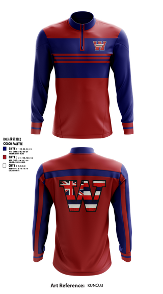 Quarter Zip Jacket, Waianae Je. Seariders, , Teamtime, Team time, sublimation, custom sports apparel, team uniforms, spirit wear, spiritwear, sports uniforms, custom shirts, team store, custom team store, fundraiser sports, apparel fundraiser