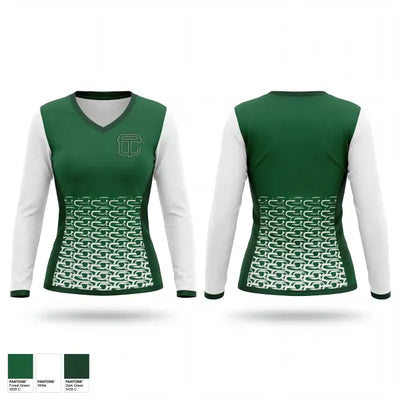 Cass Technical High School Varsity Tennis Team 67523935 Women's Long Sleeve V-neck Shirt - 1