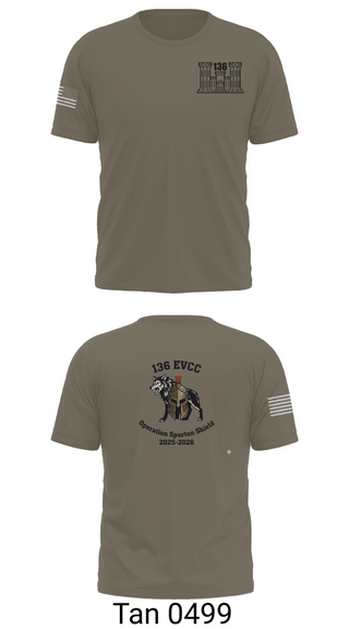 Old School Cotton Feel Shirt, 136 EVCC, Army, Teamtime, Team time, sublimation, custom sports apparel, team uniforms, spirit wear, spiritwear, sports uniforms, custom shirts, team store, custom team store, fundraiser sports, apparel fundraiser