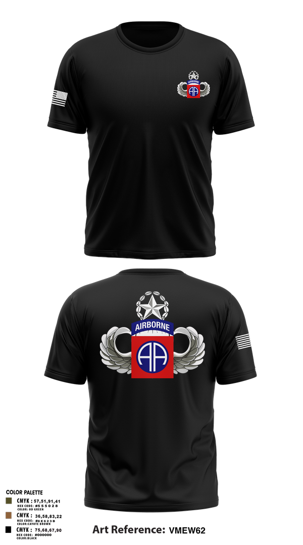 Old School Cotton Feel Shirt, HHC 82nd ABN Division, , Teamtime, Team time, sublimation, custom sports apparel, team uniforms, spirit wear, spiritwear, sports uniforms, custom shirts, team store, custom team store, fundraiser sports, apparel fundraiser
